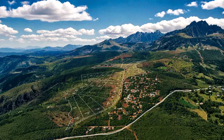 Paisagem de serra da região